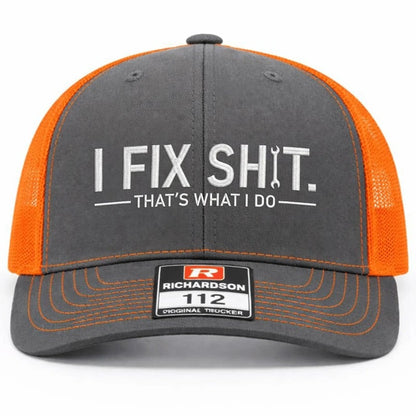 🔥Last Day 49% OFF - 🛠 I Fix Shit Trucker Hat – Funny Mechanic & Fixer Cap🧢✨(Breathable & Lightweight Comfort & Unisex Fit)