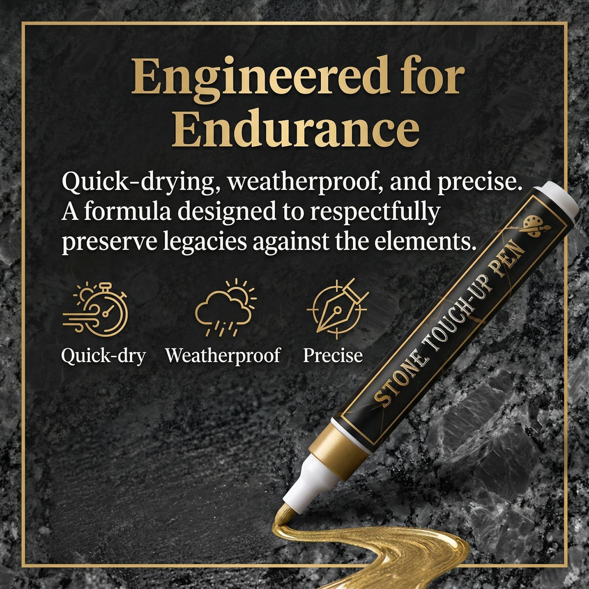 🖋️🖋️Golden Tombstone Marker Pen for Restoring Faded Grave Inscriptions