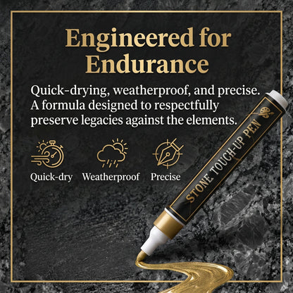 🖋️🖋️Golden Tombstone Marker Pen for Restoring Faded Grave Inscriptions