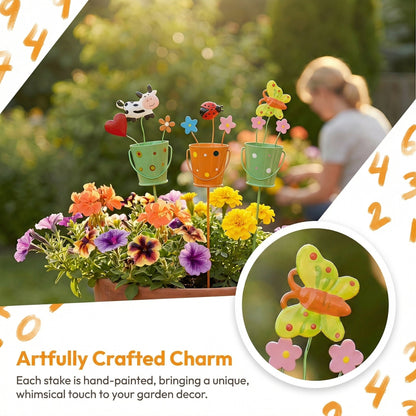 🔥Last Day 49% OFF-🌱🌱Set of 3 Metal Flower Pot Garden Stakes