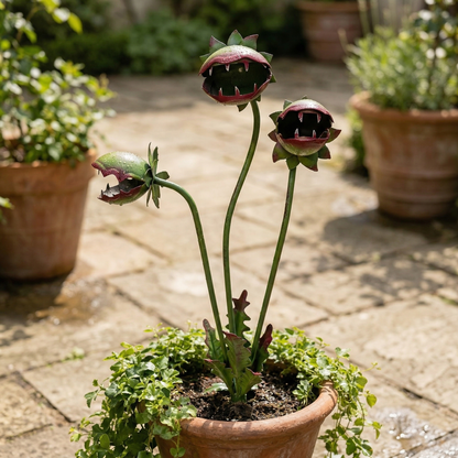 🪴🪴Whimsical Metal Carnivorous Plant Garden Stake