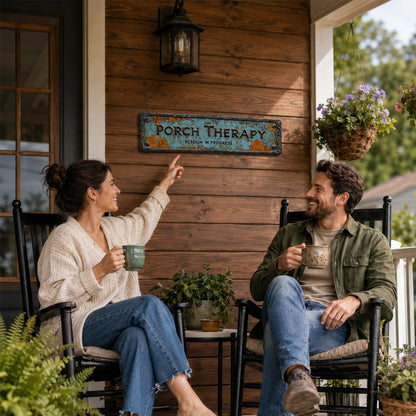 🏡Summer Sale 50% OFF🔥Country-style "Porch Healing" Metal Sign