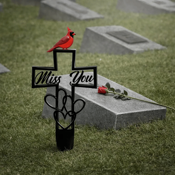 🐦LAST DAY 49% OFF -💖💖Metal Cemetery Memorial Plaque for Remembrance✝️
