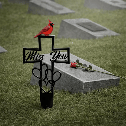 🐦LAST DAY 49% OFF -💖Metal Cemetery Memorial Plaque for Remembrance✝️