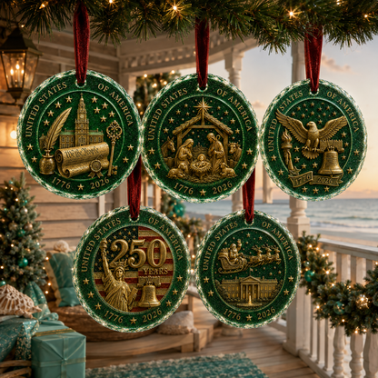 🎅 🎅 2026 Christmas Gift 50% Off--Celebrate 250 Years of America 🇺🇸 | 2026 250th Anniversary Christmas Ornament – A Meaningful Patriotic Keepsake & Holiday Gift