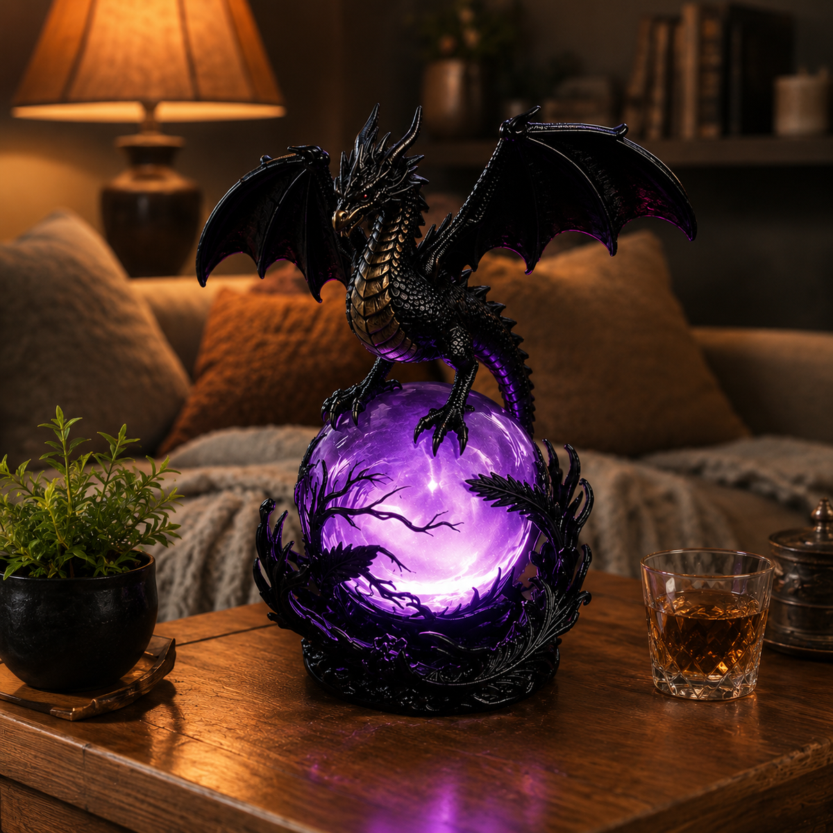 🔥 TODAY ONLY 70% OFF – Gothic Dragon Orb Lamp, Mystical Table Light