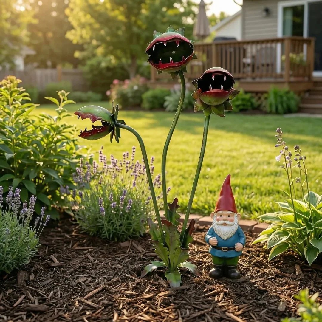 LAST DAY 59% OFF - 🌵Whimsical Metal Carnivorous Plant Garden Stake