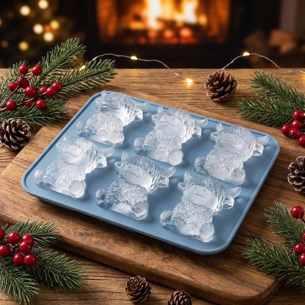🐮 Mini Highland Cow Ice Cube Mold – Buy 2 Free Shipping