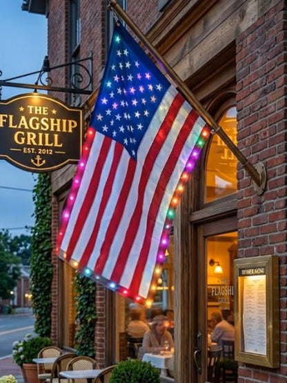 Last Day 49% OFF🔥 🦅 Illuminated 250th Anniversary USA Commemorative Flag - Premium LED Edition -Bestseller