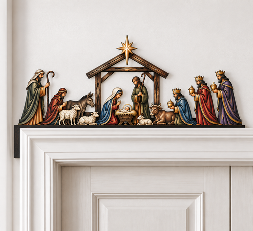 ❤️‍🔥Nativity Scene Door Topper