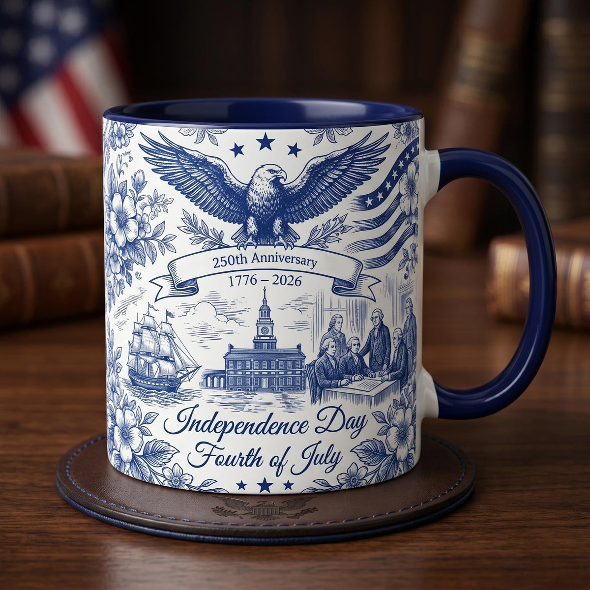 ☕☕Patriotic Semiquincentennial 1776-2026 Mug - 250 Years Anniversary Accent Mug