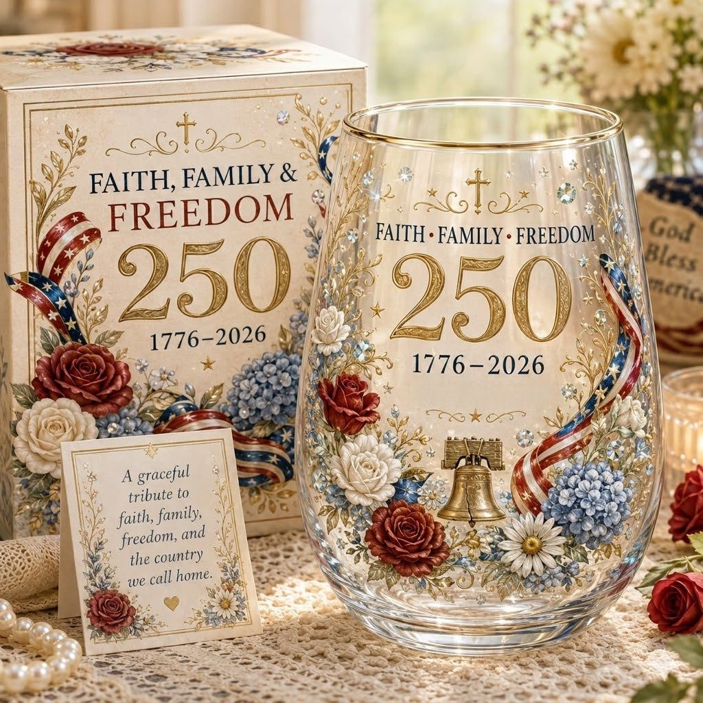 America 250th Anniversary Glass Tea Cup Collection