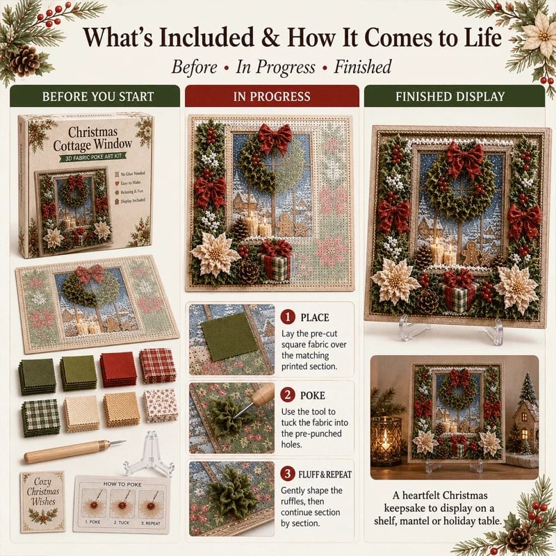 🎁 3D-kerststof-poke-art-set🎄 Buy 2 & Get Free Shipping 🎁