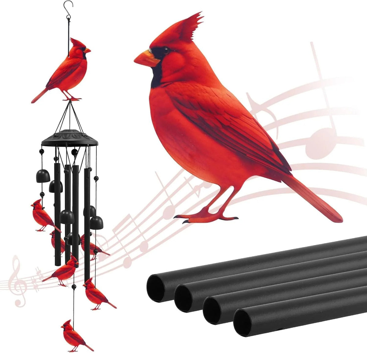 🔥🔥Juneteenth 49% OFF-🐦Vintage Colorful Hummingbird Wind Chime with Metal Tubes and Bells