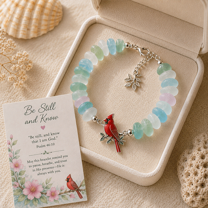 🩵 Sea Glass Blessing Bracelet