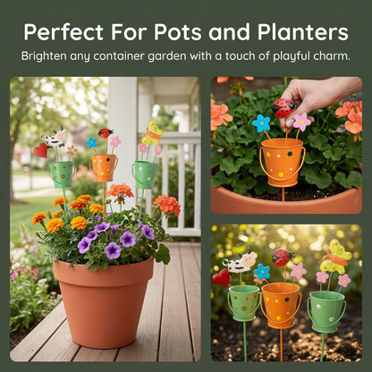 🔥Last Day 49% OFF-🌱🌱Set of 3 Metal Flower Pot Garden Stakes