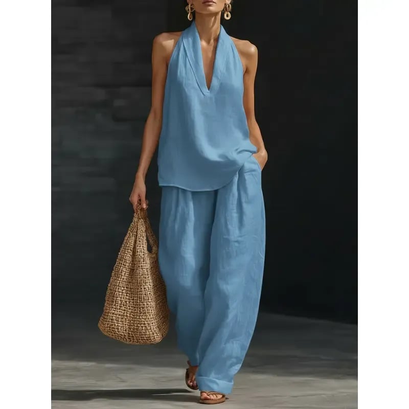 🎁Last Day Promotion 60% OFF🌴✨2026 Summer Boho 100%Linen Two-Piece Set