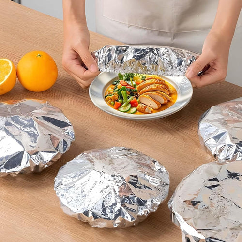 🍲🍲🔥 Home dining table & food container aluminum foil heat-retaining cover