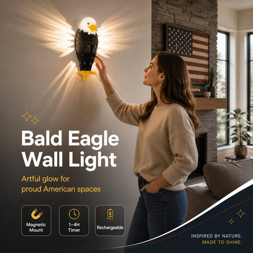 Sovereign Glow: The Elite Bald Eagle Wall Luminaire