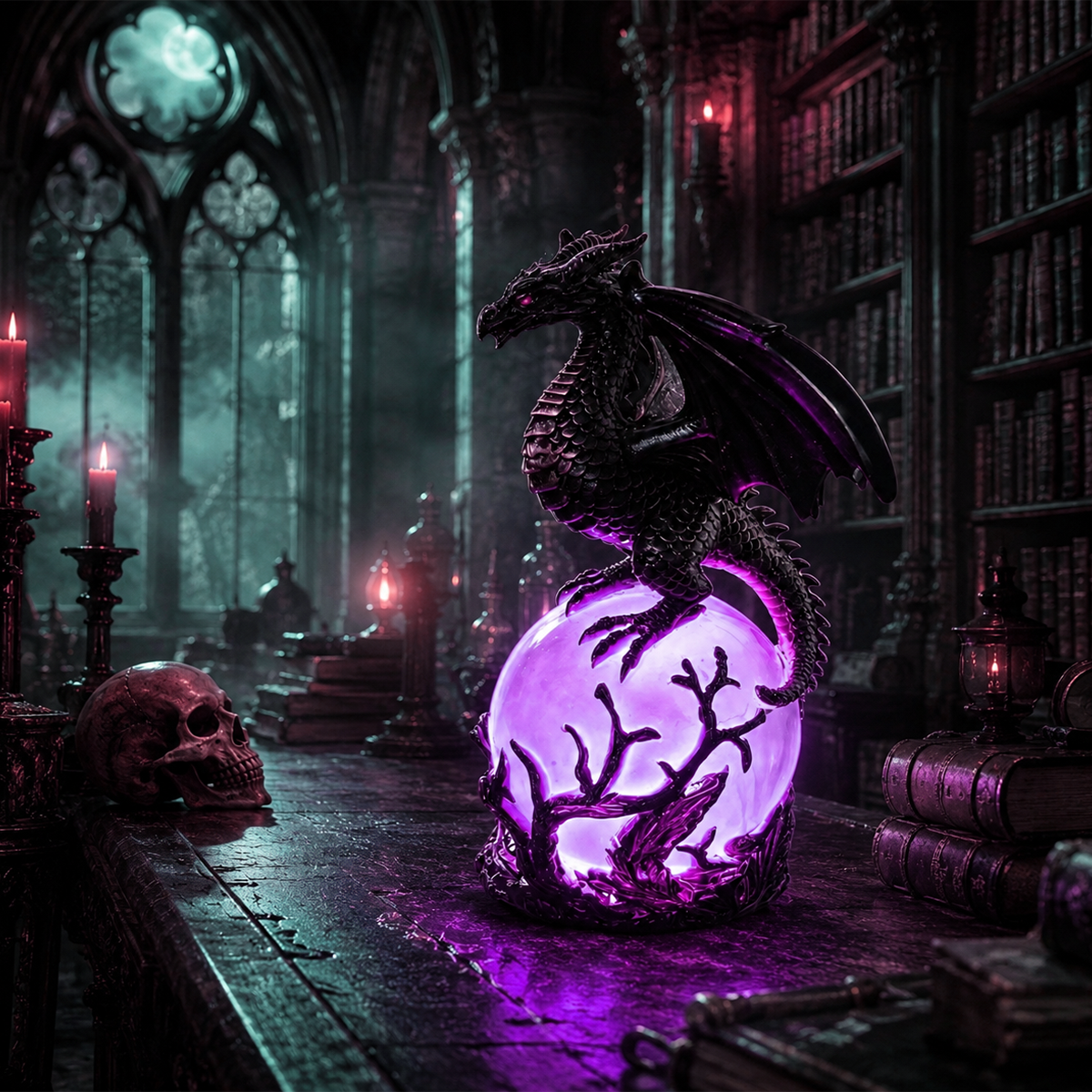 🔥 TODAY ONLY 70% OFF – Gothic Dragon Orb Lamp, Mystical Table Light