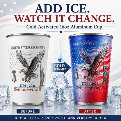 🦅🦅 Pour Ice-Cold Beer | USA 250th Anniversary Color Changing Cup 🎉