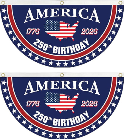 USA 250th Birthday Bunting Flag - Made in America