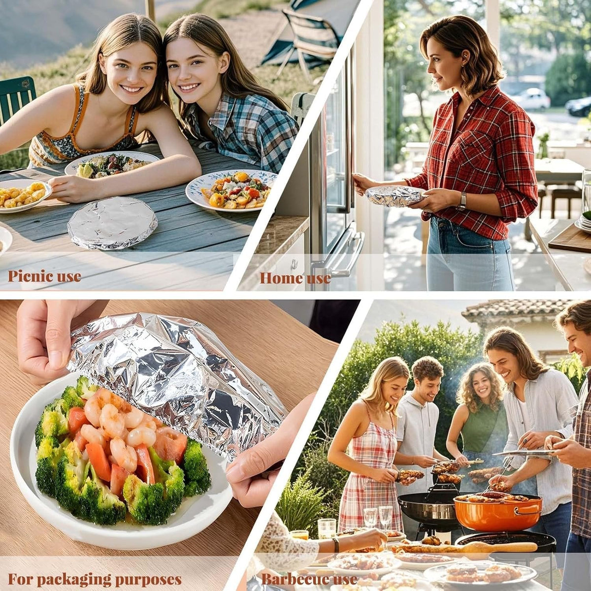 🍲🍲🔥 Home dining table & food container aluminum foil heat-retaining cover