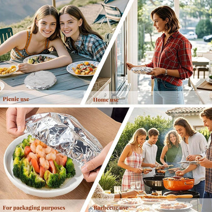 🍲🍲🔥 Home dining table & food container aluminum foil heat-retaining cover
