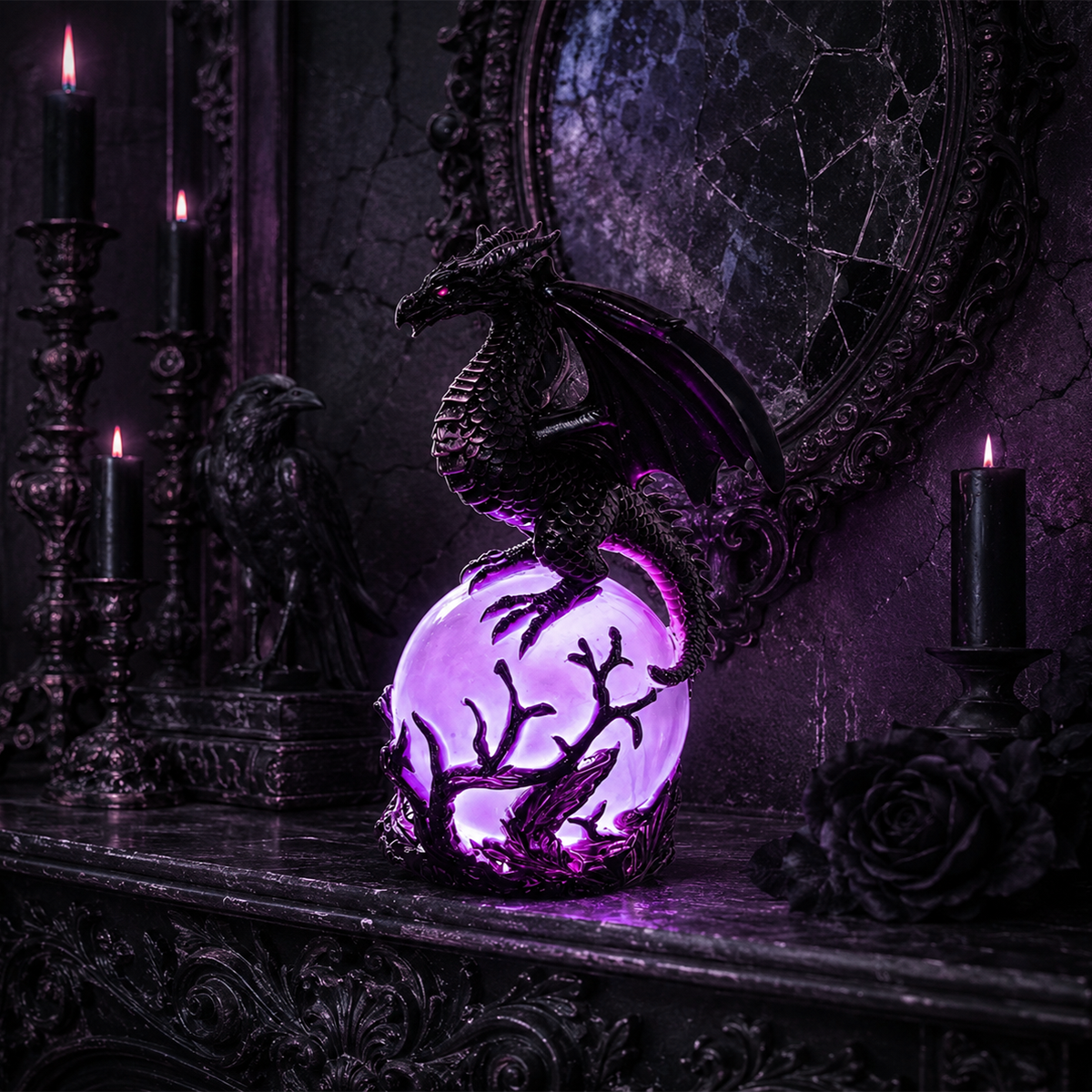 🔥 TODAY ONLY 70% OFF – Gothic Dragon Orb Lamp, Mystical Table Light