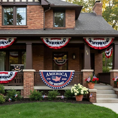 USA 250th Birthday Bunting Flag - Made in America