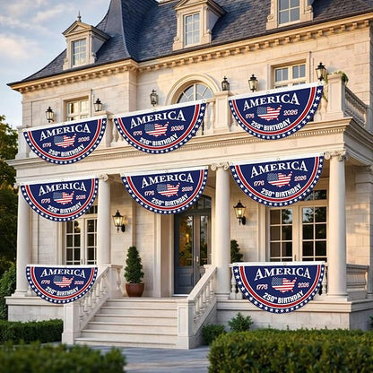 USA 250th Birthday Bunting Flag - Made in America