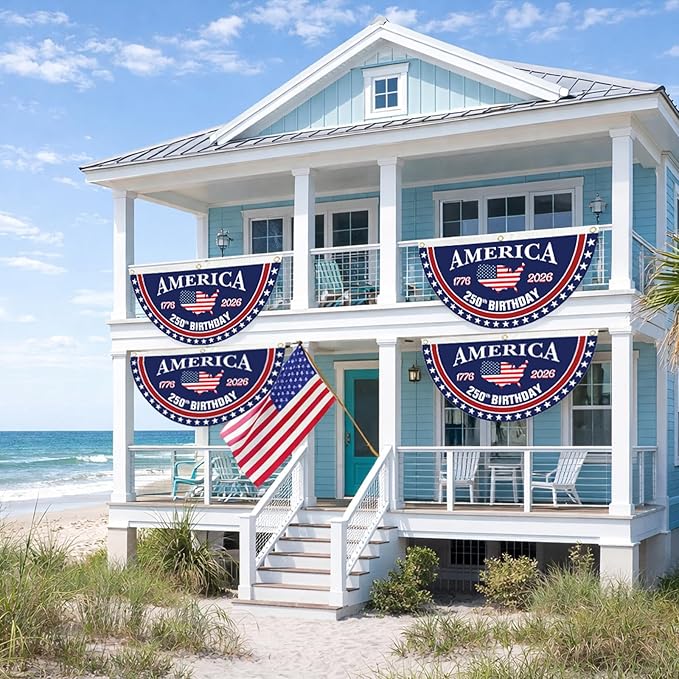 USA 250th Birthday Bunting Flag - Made in America