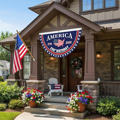 USA 250th Birthday Bunting Flag - Made in America