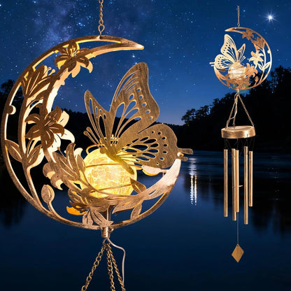 🌙✨ Moon Courtyard Solar Wind Chime