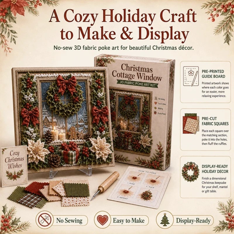 🎁 3D-kerststof-poke-art-set🎄 Buy 2 & Get Free Shipping 🎁