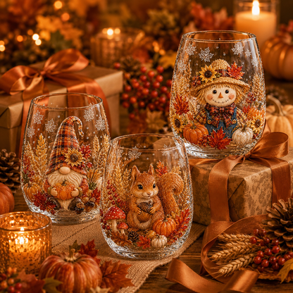 🍂🍂✨Autumn Harvest Glass Cup Set