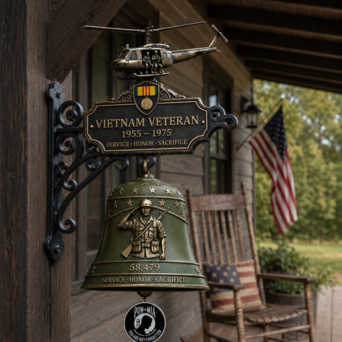 🔔 Last Day Promo: 50% OFF -Vietnam Veteran Tribute Wall Bell