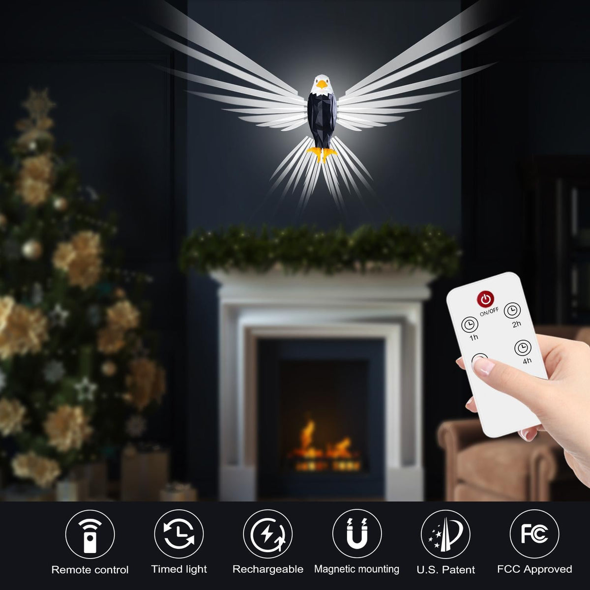 💡July 4th Gift 50% Off--🦅Eagle LED Wall Light – Magnetic Night Lamp for Bedroom & Living Room