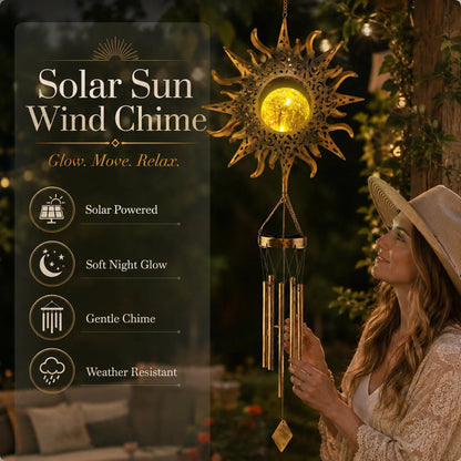 🌙✨ Moon Courtyard Solar Wind Chime