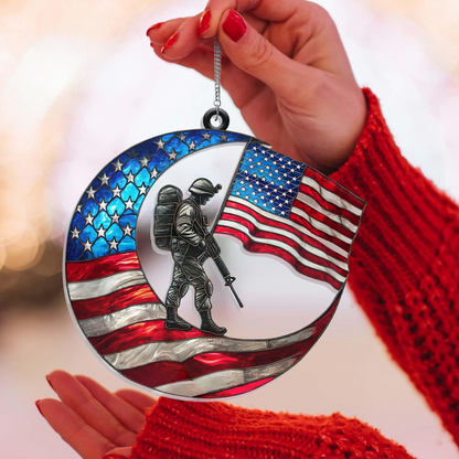 💟🇺🇸 American Military Suncatcher – A Light of Tribute for Vietnam Veterans