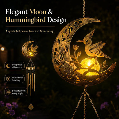 🌙🌙✨ Moon Courtyard Solar Wind Chime