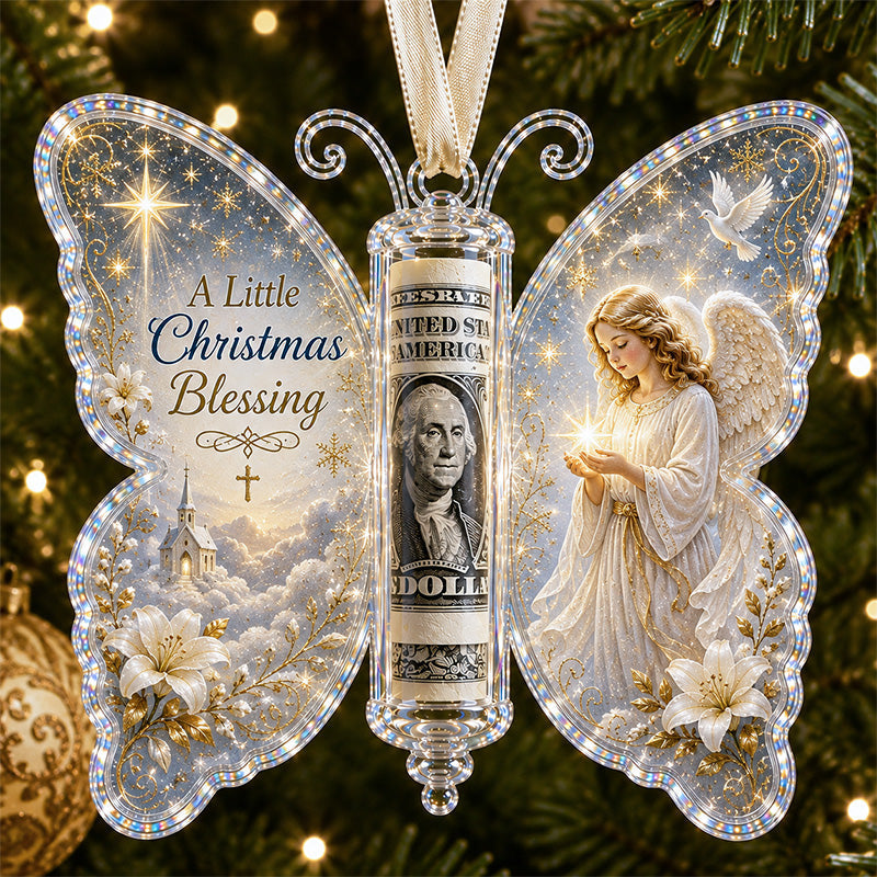 🎅 2026 Christmas Gift 50% Off--🦋💵 Christmas Cash Gift Butterfly Ornament – Holiday Money Holder Keepsake 🎄✨