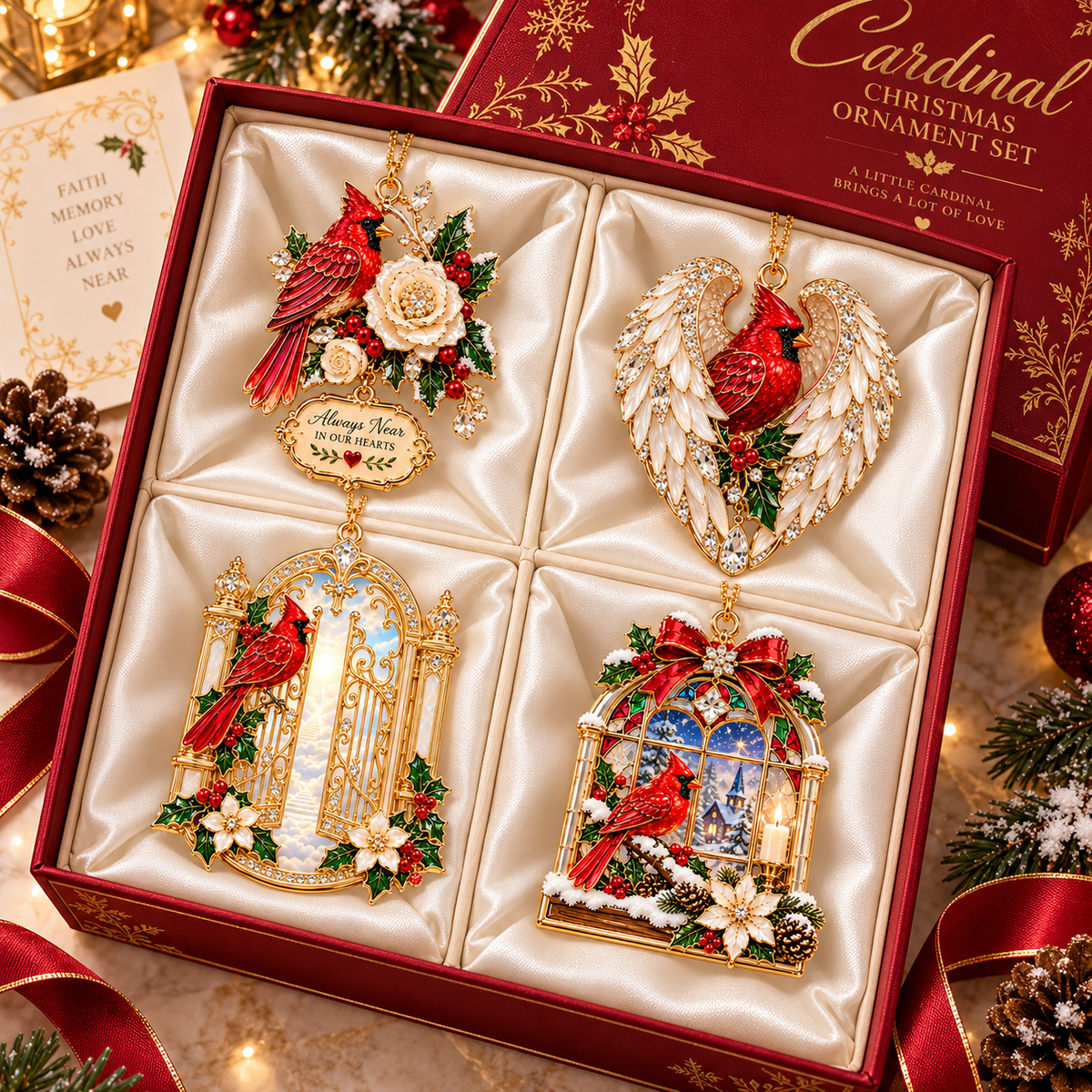 🎅 2026 Christmas Gift 50% Off--Cardinal Christmas Ornament –  Red Bird Holiday Keepsake, Meaningful Memorial Gift for Family & Loved Ones