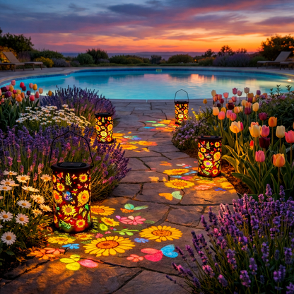 🔥LAST DAY70% OFF -✨Colorful Sunflower Glow Solar Garden Lantern