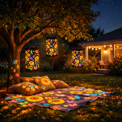 🔥LAST DAY70% OFF -✨Colorful Sunflower Glow Solar Garden Lantern