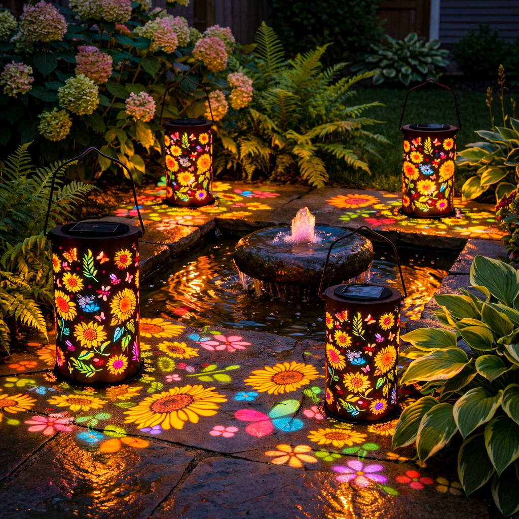 🔥LAST DAY70% OFF -✨Colorful Sunflower Glow Solar Garden Lantern