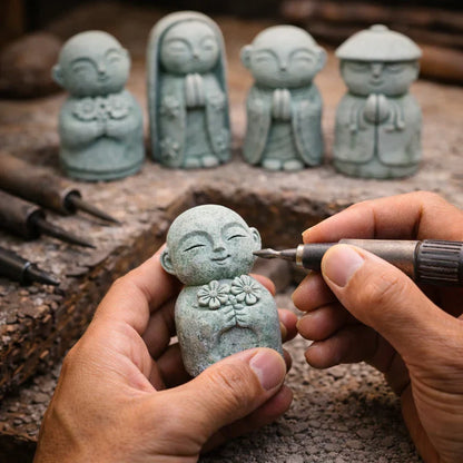🧘🧘Summer Sale 50% OFF🔥Handcrafted Mini Stone Zen Jizo Statue
