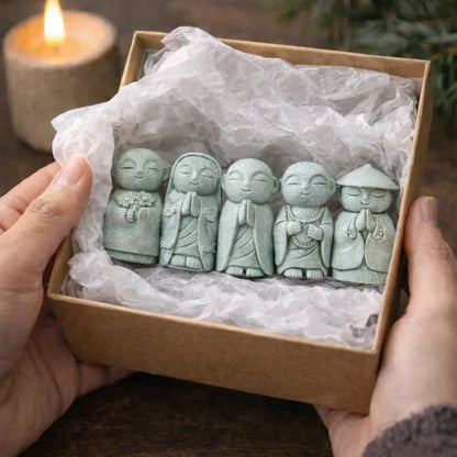🧘Summer Sale 50% OFF🔥Handcrafted Mini Stone Zen Jizo Statue