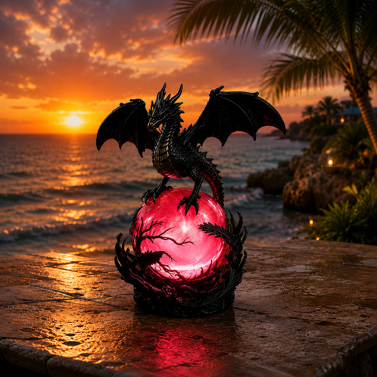 🔥 TODAY ONLY 70% OFF – Gothic Dragon Orb Lamp, Mystical Table Light