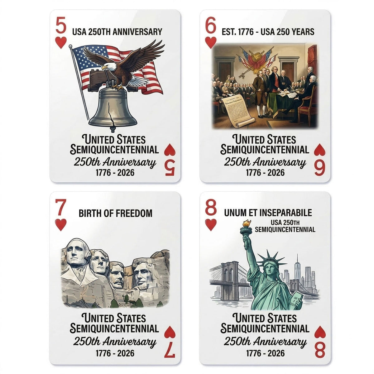 🦅🃏USA 250th Anniversary Commemorative Playing Cards